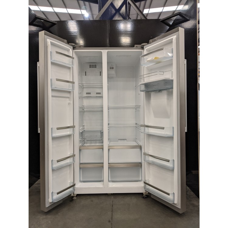 Refurbished Montpellier CSBYS600DS 510 Litre American Style Fridge Freezer Silver