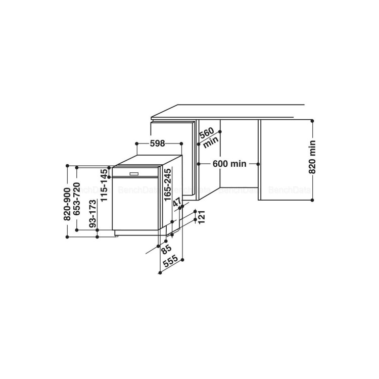 Refurbished Hotpoint HBC2B19X 13 Place Semi Inetgrated Dishwasher