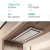 Elica Cloud 7 90cm Ceiling Extractor Cooker Hood - Stainless Steel