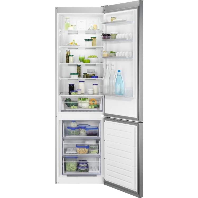 Refurbished Zanussi ZNME36FU0 Freestanding 360 Litre 70/30 Fridge Freezer Silver