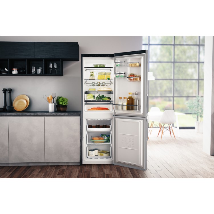 HOTPOINT H5T811IMXH 189x60cm 338L Freestanding Fridge Freezer - Mirror/Inox