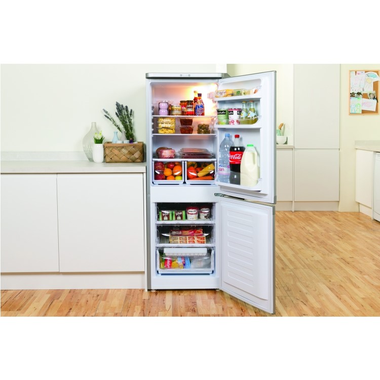 INDESIT IBD5515S 206 Litre Freestanding Fridge Freezer 60/40 Split  55cm Wide - Silver