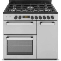 Refurbished New World NW90DF3ST 90cm Triple Cavity Dual Fuel Range Cooker Stainless Steel