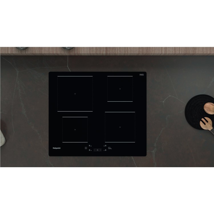 Refurbished Hotpoint TQ1460SNE 59cm 4 Zone Induction Hob Black