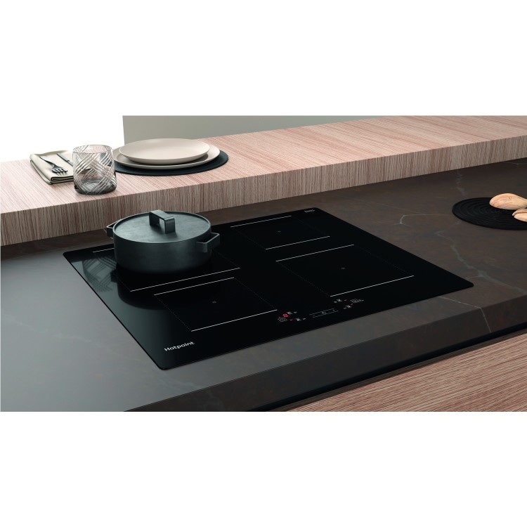 Refurbished Hotpoint TQ1460SNE 59cm 4 Zone Induction Hob Black