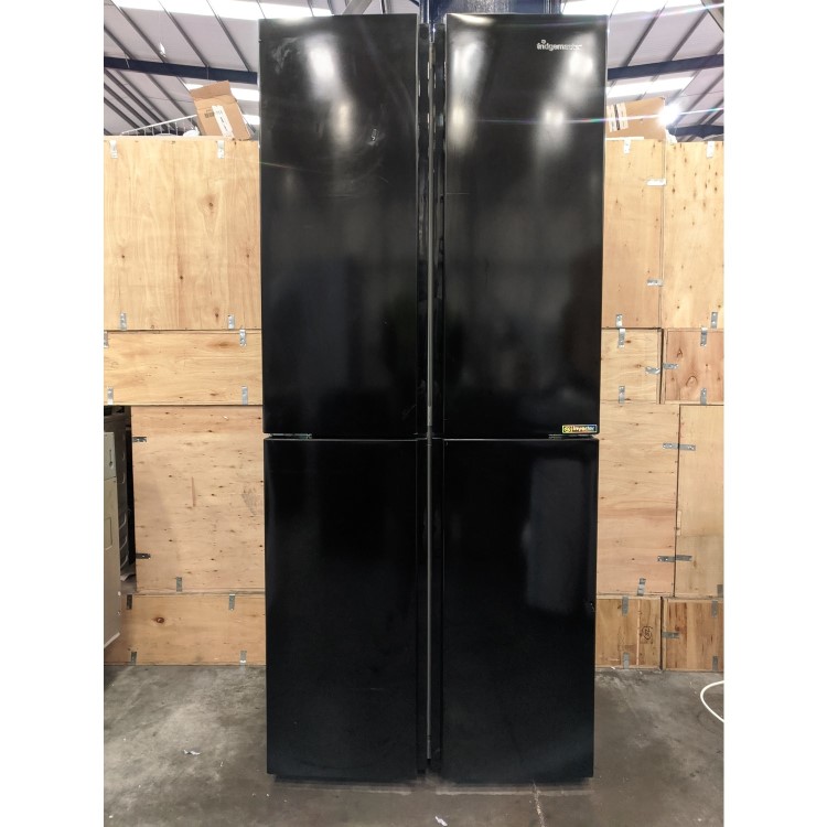 Refurbished Fridgemaster MQ79394FFB 378 Litre American Fridge Freezer Black
