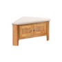 Solid Oak Hallway Storage Bench - Corner - Adeline