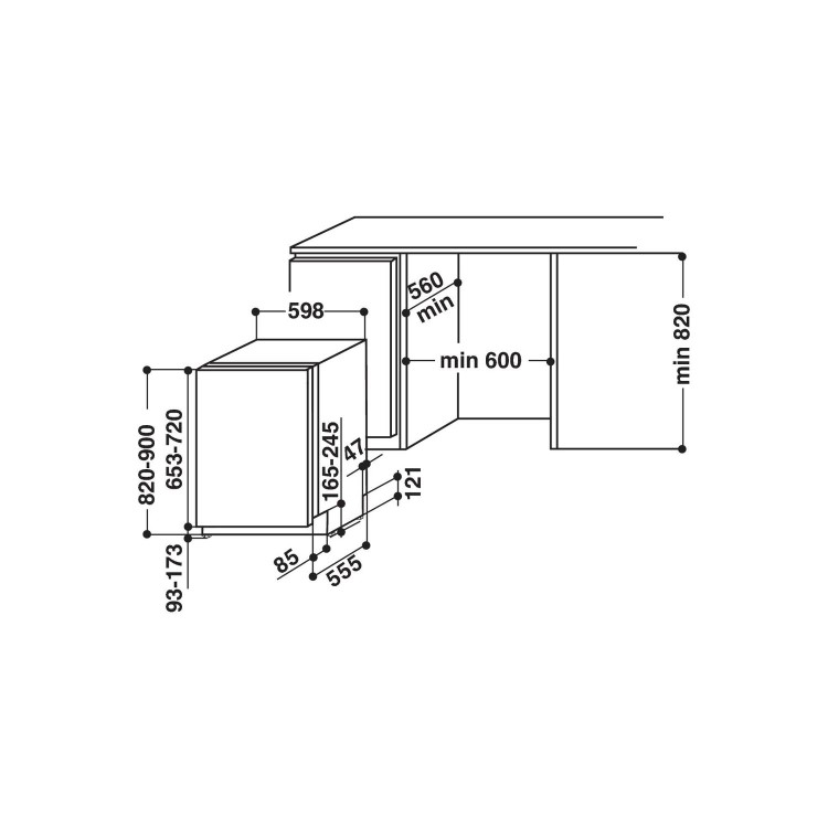 Hotpoint Extra 14 Place Settings Fully Integrated Dishwasher
