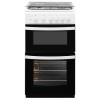 Indesit 50cm Double Cavity Gas Cooker with Lid - White