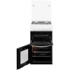 Indesit 50cm Double Cavity Gas Cooker with Lid - White