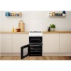 Indesit 50cm Double Cavity Gas Cooker with Lid - White