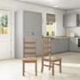 GRADE A1 - Set of 2 Solid Pine Dining Chairs - Emerson