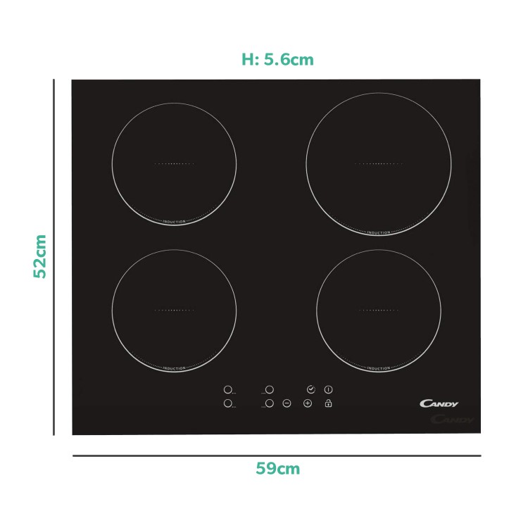Candy CI640CBA Low Absorption 60cm Induction Hob