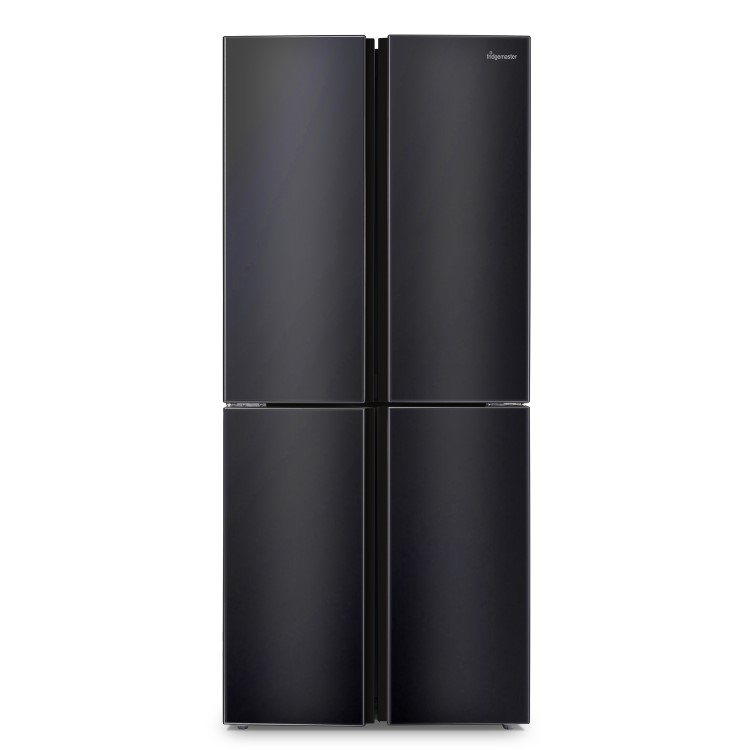 Refurbished Fridgemaster MQ79394FFB 378 Litre American Fridge Freezer Black