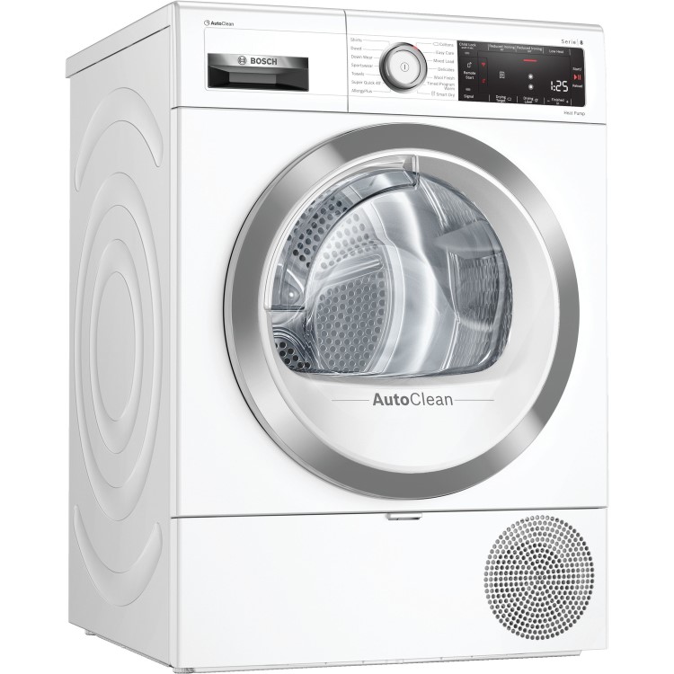 Bosch Series 8 9kg Freestanding Heat Pump Tumble Dryer - White