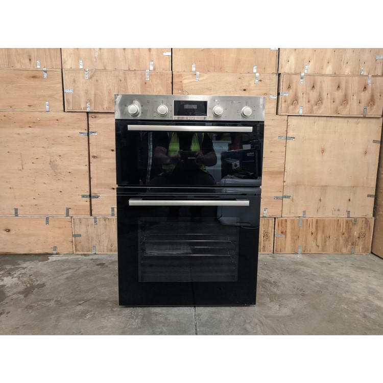 Refurbished Bosch Serie 2 MHA133BR0B 60cm Double Built In Electric Oven Stainless Steel