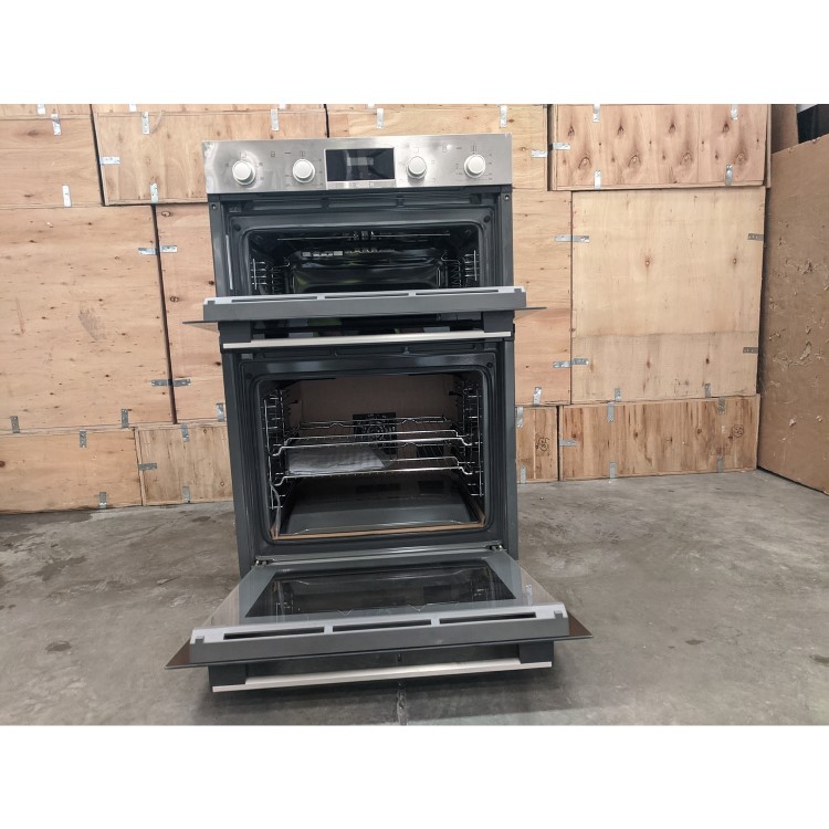 Refurbished Bosch Serie 2 MHA133BR0B 60cm Double Built In Electric Oven Stainless Steel