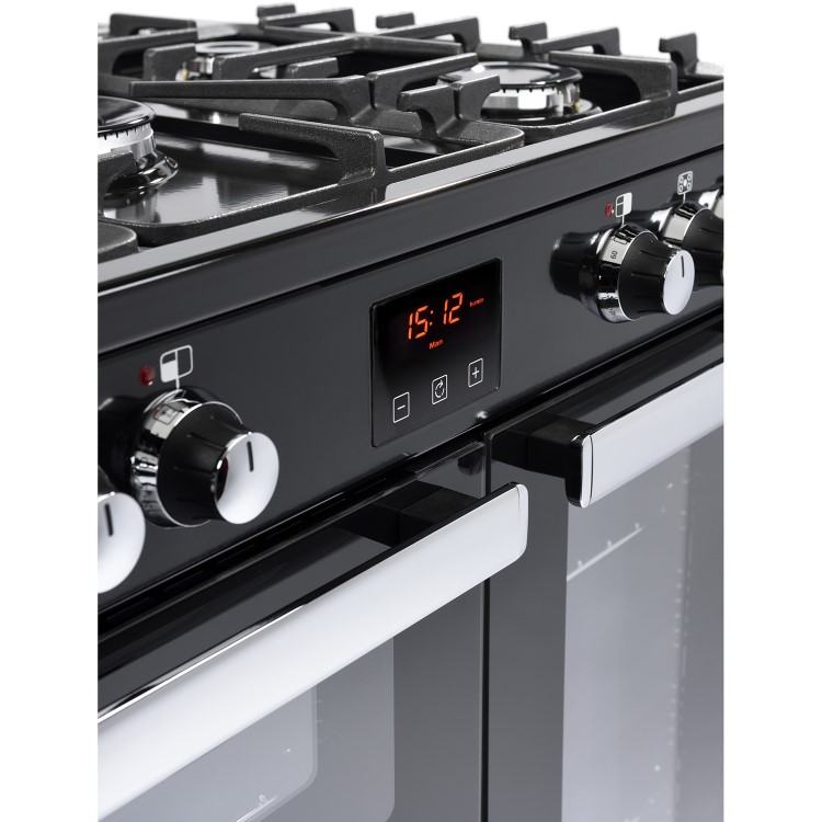 Refurbished Belling Cookcentre 90DFT 90cm Dual Fuel Range Cooker Black