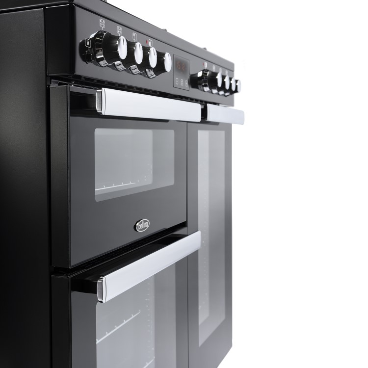 Refurbished Belling Cookcentre 90DFT 90cm Dual Fuel Range Cooker Black