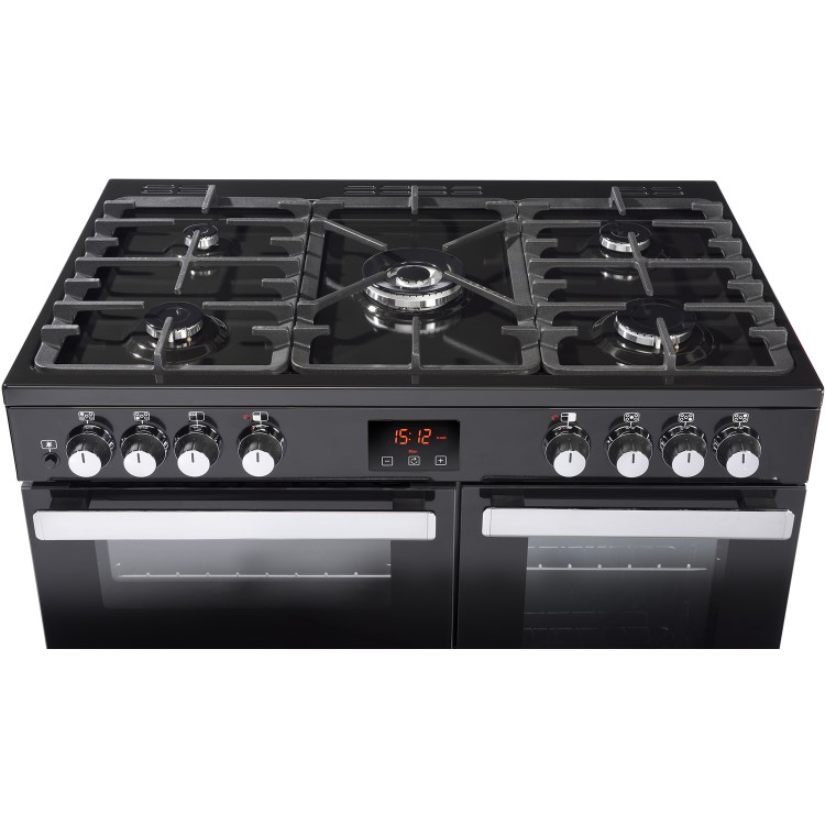 Refurbished Belling Cookcentre 90DFT 90cm Dual Fuel Range Cooker Black