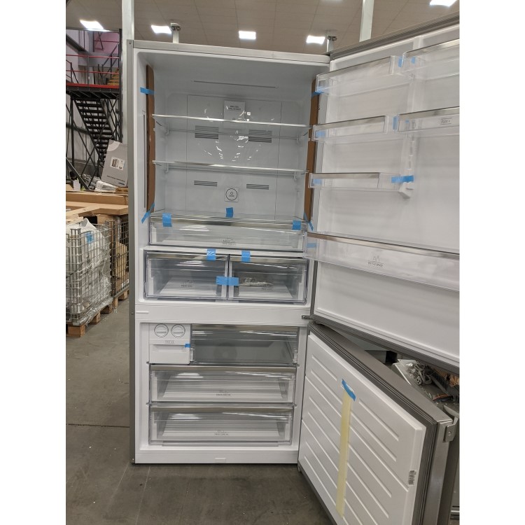 Refurbished Hotpoint H84BE72XO3 Freestanding 558 Litre 60/40 Frost Free Fridge Freezer Stainless Steel