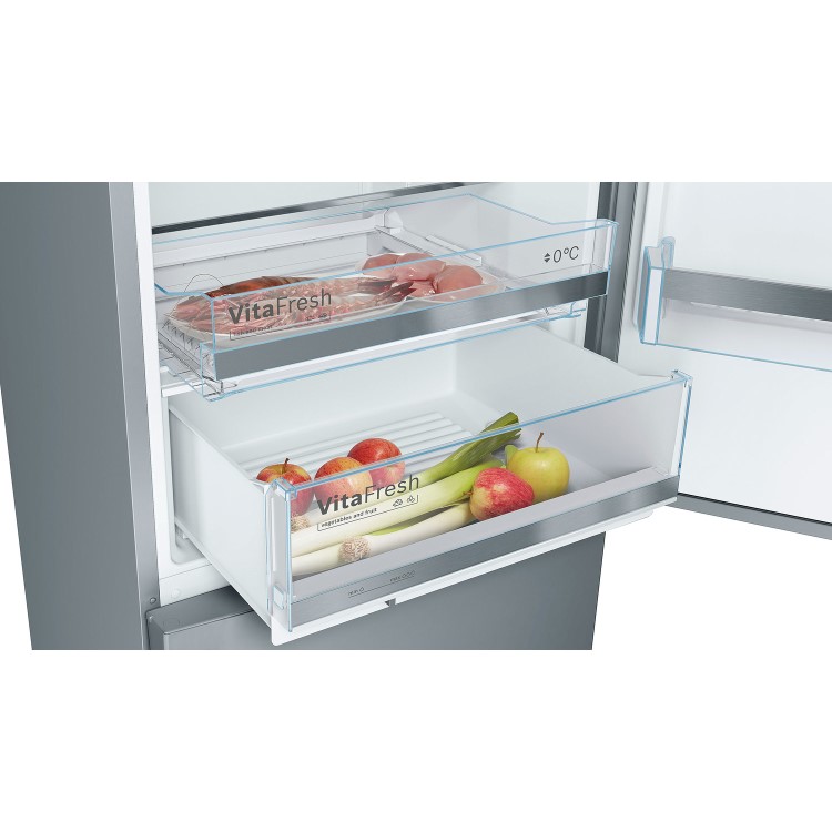 Refurbished Bosch Serie 4 KGE49VI4AG Freestanding 413 Litre 60/40 Fridge Freezer