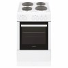 electriQ 50cm Electric Cooker with Sealed Plate Hob - White