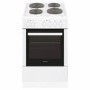 Refurbished electriQ EQEC50W1 50cm Single Oven Electric Cooker with Sealed Plate Hob White