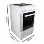 Refurbished electriQ EQEC50W1 50cm Single Oven Electric Cooker with Sealed Plate Hob White