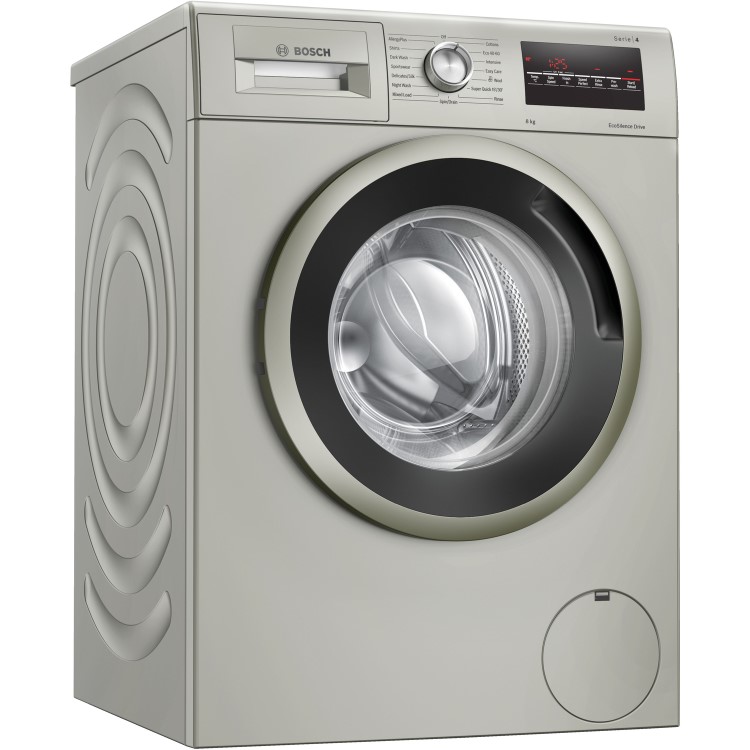 Refurbished Bosch Serie 4 WAN282X1GB Freestanding 8KG 1400 Spin Washing Machine With EcoSilence Drive Stainless Steel