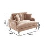 Velvet Loveseat in Blush Pink - Payton
