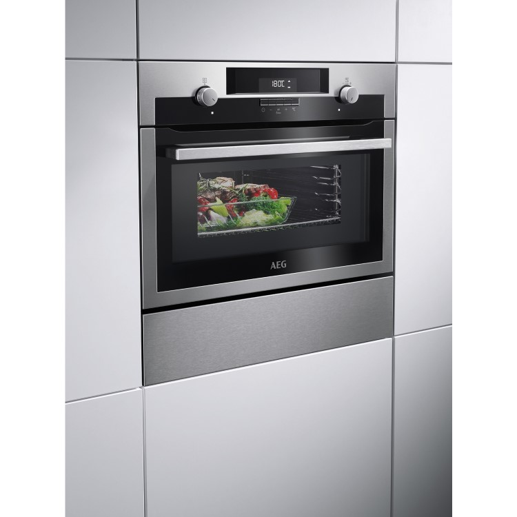AEG KME561000M CombiQuick Built-in Combination Microwave Oven Stainless Steel