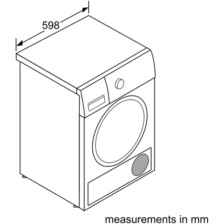 Refurbished Bosch Serie 8 WTX88EH9GB Freestanding Heat Pump 9KG Tumble Dryer White
