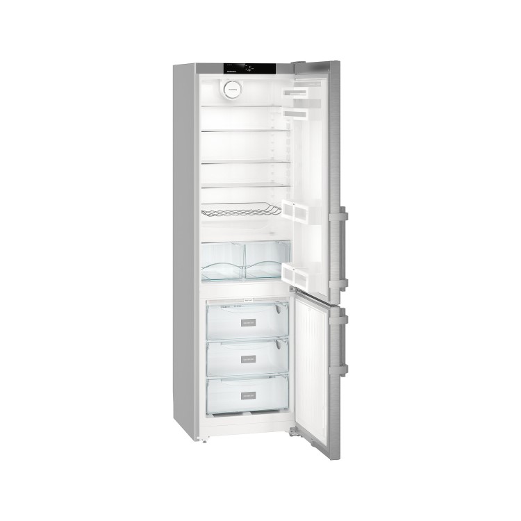 Refurbished Liebherr Comfort CNef4015 Freestanding 356 Litre 60/40 Frost Free Fridge Freezer Stainless Steel