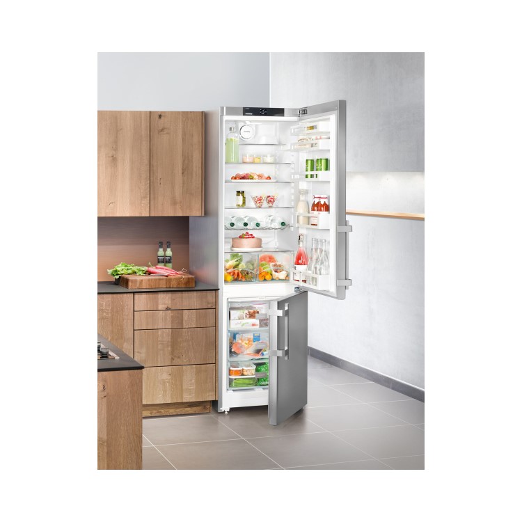 Refurbished Liebherr Comfort CNef4015 Freestanding 356 Litre 60/40 Frost Free Fridge Freezer Stainless Steel