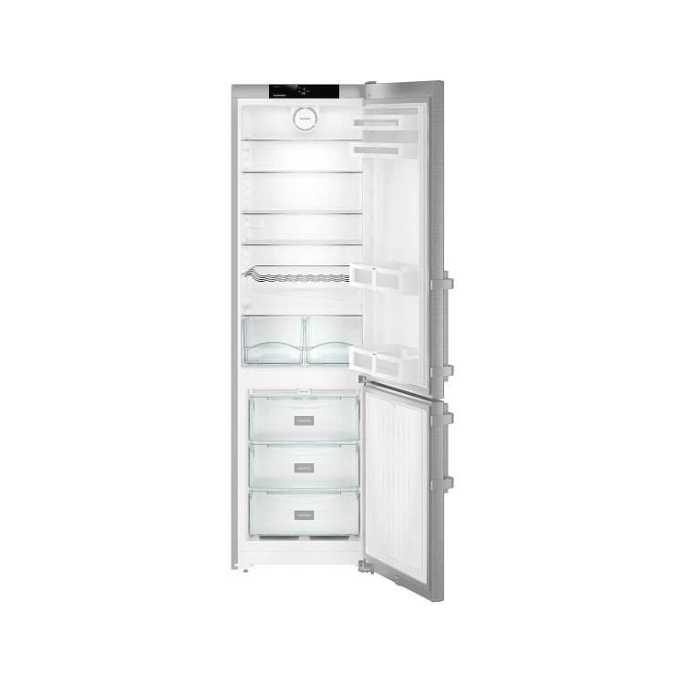 Refurbished Liebherr Comfort CNef4015 Freestanding 356 Litre 60/40 Frost Free Fridge Freezer Stainless Steel