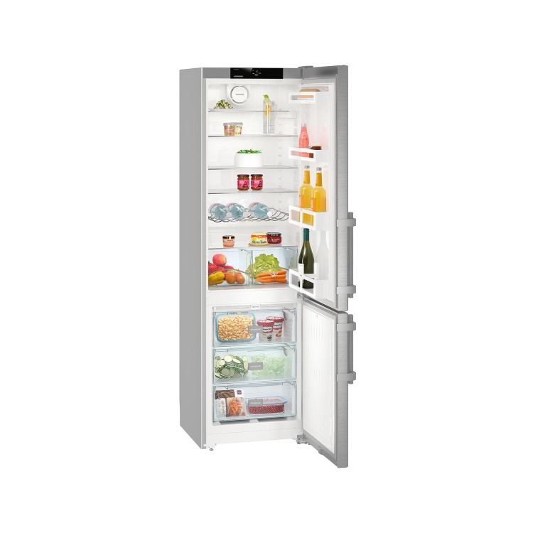 Refurbished Liebherr Comfort CNef4015 Freestanding 356 Litre 60/40 Frost Free Fridge Freezer Stainless Steel