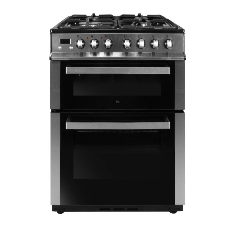 Refurbished electriQ IQDFC2W60 60cm Double Oven Dual Fuel Cooker Stainless Steel