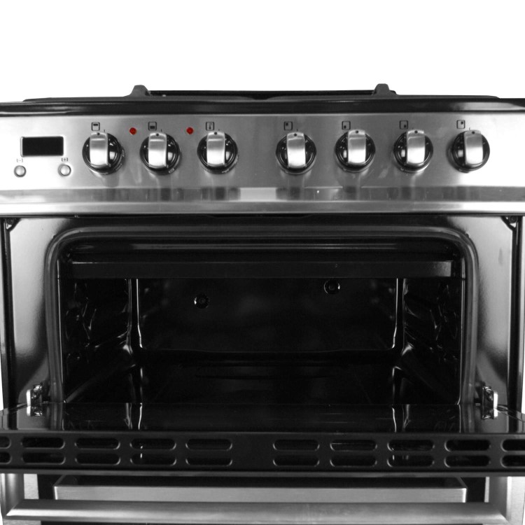 Refurbished electriQ IQDFC2W60 60cm Double Oven Dual Fuel Cooker Stainless Steel