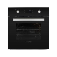 electriQ 68L Plug In Pyrolytic Self Cleaning Electric Single Oven - Black