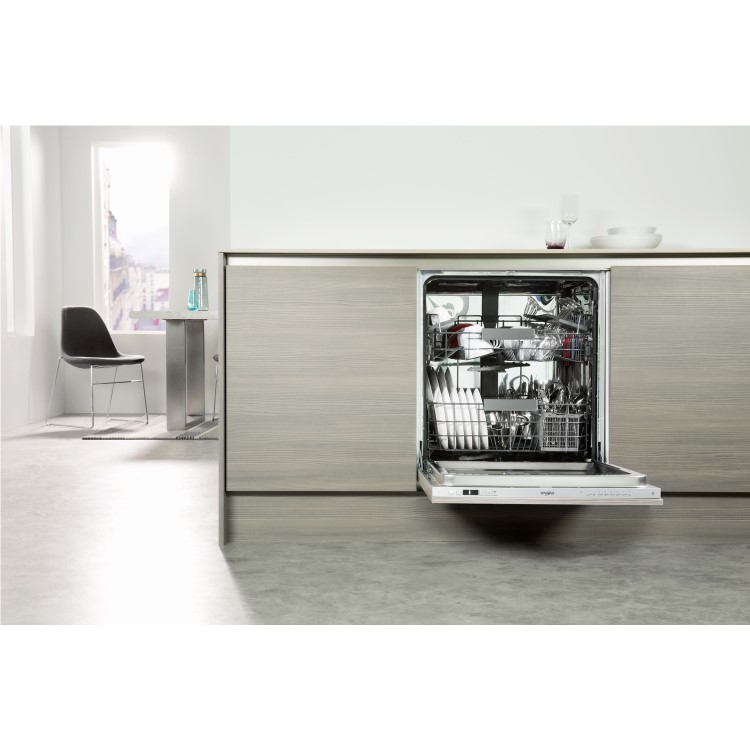 Whirlpool WIC3C26 14 Place Fully Integrated Dishwasher with Quick Wash - White