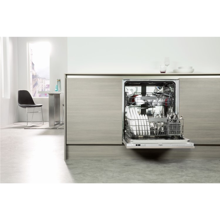 Whirlpool WIC3C26 14 Place Fully Integrated Dishwasher with Quick Wash - White