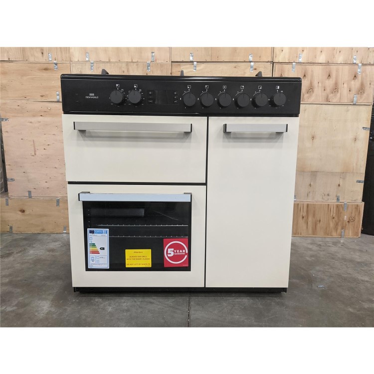 Refurbished New World NW90DF3CR 90cm Dual Fuel Range Cooker