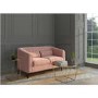 Pink Velvet 2 Seater Sofa - Lotti