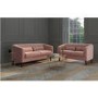 Pink Velvet 2 Seater Sofa - Lotti