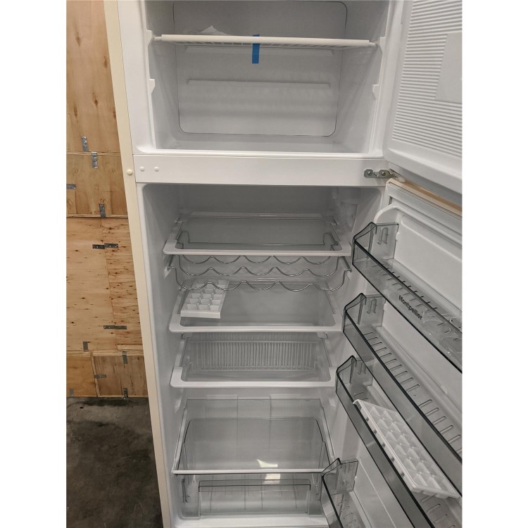 Refurbished Montpellier MAB345C 305 Litre Freestanding Fridge Freezer Retro Top Mount 80/20 Split Frost Free 60cm Wide - Cream