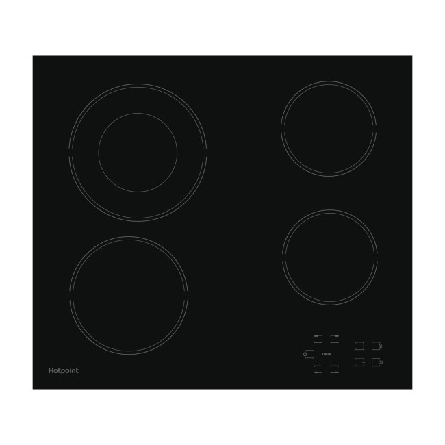 Refurbished Hotpoint HR612CH 4 Zone Crystal Finish Touch-Control Hob in Black