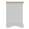 Darley Two Tone Bedside Table in Solid Oak and Grey