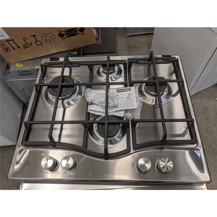 Refurbished Hotpoint PCN641IXH 60cm Four Burner Gas Hob Stainless Steel