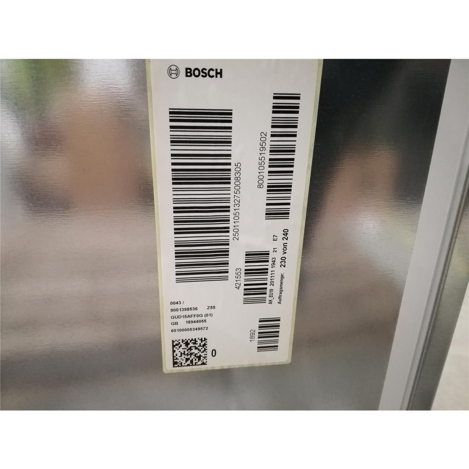 Refurbished Bosch GUD15AFF0G Serie 6 Under Counter Integrated Freezer